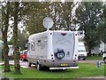 Fixed Satellite Dish, Hymer UK Rally, Marton Mere Holiday Village