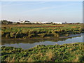 Looking N across the River Stour to the industrial estate