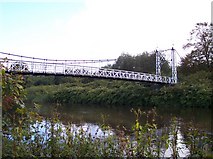 SJ6187 : Footbridge over River Mersey by Raymond Knapman