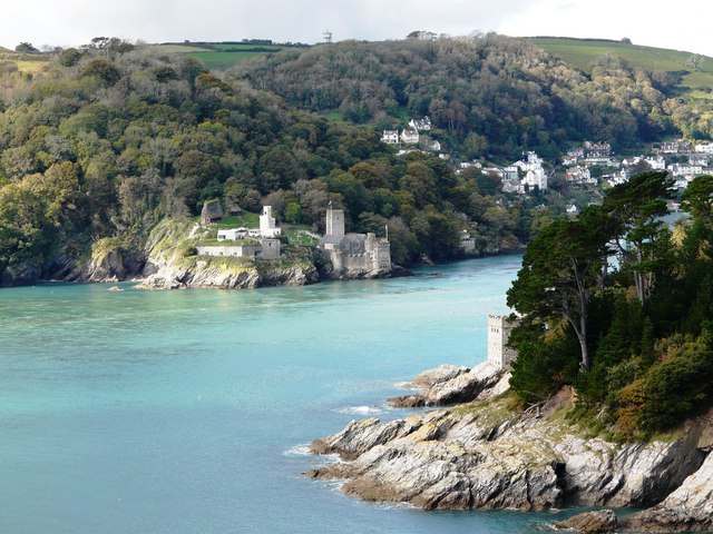 Mouth of the Dart, two castles