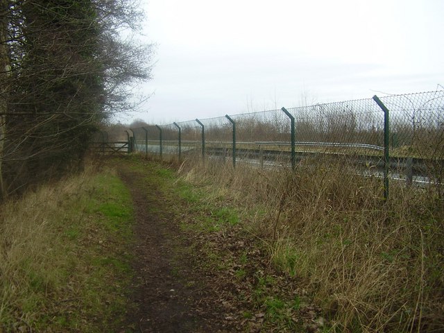 Where the trackbed was cut