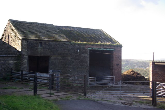 Farm buildings, part of the Haigh House farm complex