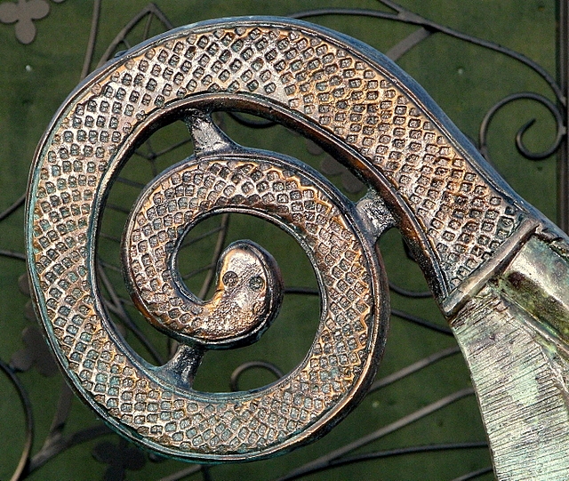 The 'Curved Horn', Castle Park walled garden [detail]