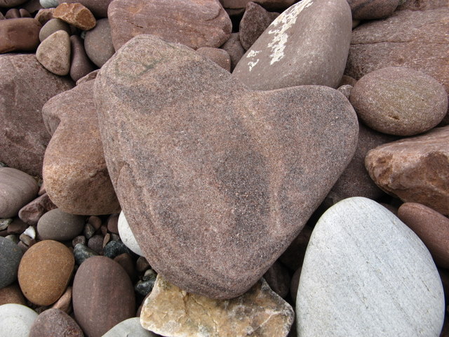 Heart shaped stone at the Bay of Stoer