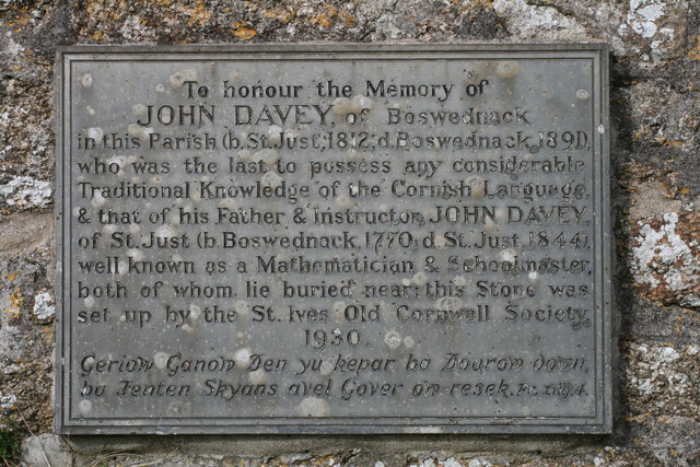 Plaque to John Davey, on the wall of... © Elizabeth Scott cc-by-sa/2.0 ...