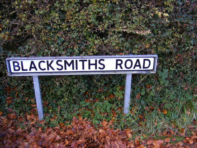 Blacksmith Road sign