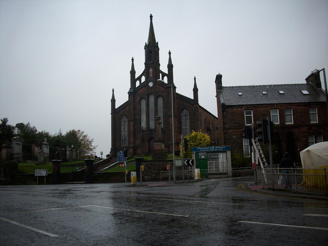 St. Mary's Greyfriars overlooks the junction