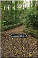 Re-routed coast path sign, Durlston Bay