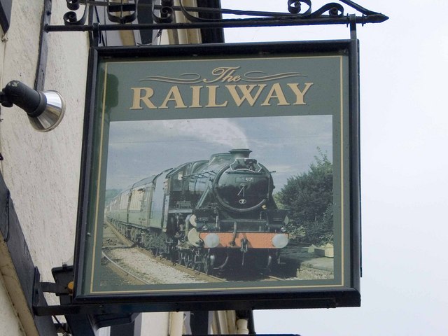 The Railway pub sign © Mike White :: Geograph Britain and Ireland