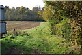 Footpath along the edge of the woods.