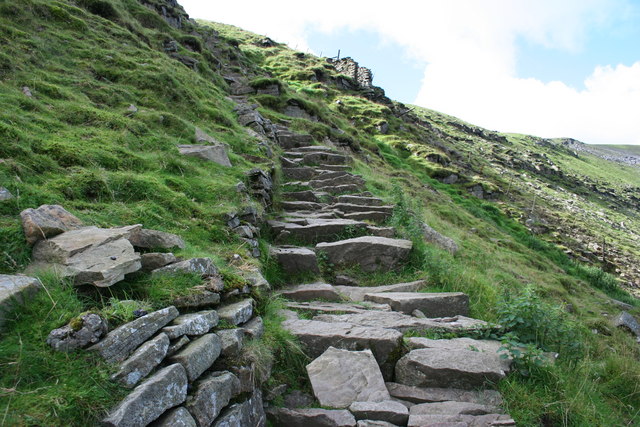 The route up Ingleborough © Nigel Auty :: Geograph Britain and Ireland