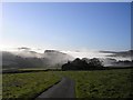 Looking down the road to the old Schoolhouse at Blackhaugh