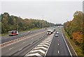 M27 north of bridge carrying B3033 over it