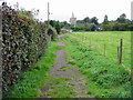 View towards Elham along Cock Lane