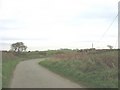 Bend in the Ty Croes road east of the Treruffydd farm road