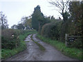 Access road to Kingsnordley Cottages