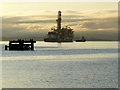 NH7968 : New drillship Stena Carron off Nigg Oil Terminal by sylvia duckworth