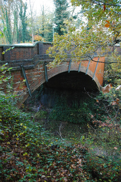 Bridge over the Worth Way, Crawley Down carrying the B2028 Turners Hill Road