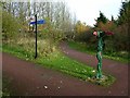 NZ2063 : Cycleway junction near Scotswood Bridge by Oliver Dixon