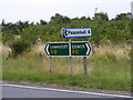 TM3764 : Roadsign on A12 at Kelsale cum Carlton by Geographer