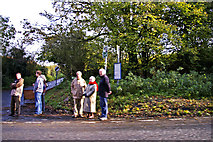 TQ2913 : Spectators on corner of junction of A273 with Mill Lane by Christine Matthews