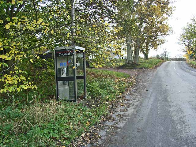 Telephone box at Netherwitton