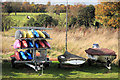 Colourful kayaks