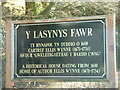 The welcoming sign for Y Lasynys Fawr