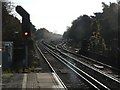 Chislehurst: railway approaching the station