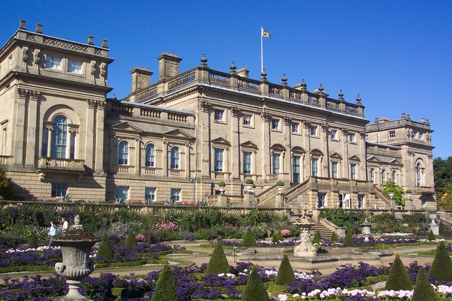 Harewood House from the terrace gardens