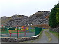 Playground at the foot of the spoil heaps, Nantlle