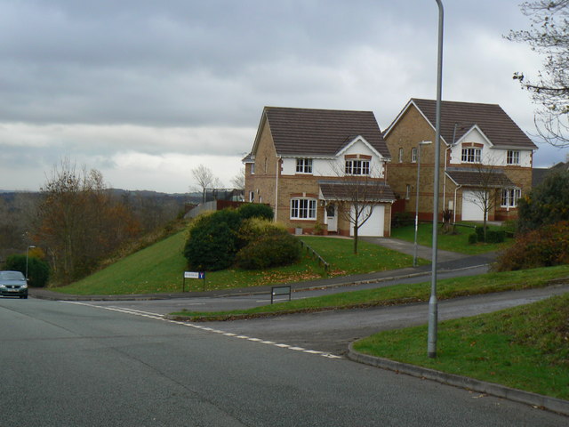 Road junction in Cwmbran