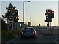 Traffic lights along the A46 Fosse Way