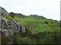 Public footpath across Bryn Glas