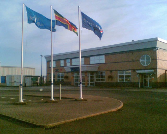 Flags at Humberside airport