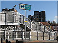 The west entrance to Elverson Road DLR station