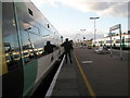 Train just about to depart at Littlehampton Station