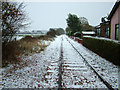 Railway east to Leiston, viewed from level crossing