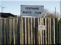 Gower Road Gate entrance to Centaurs RFC stadium