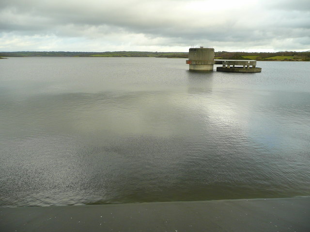 Overflow tower at Roadford Lake