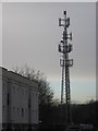Local radio transmitter aerial, station road Montpelier