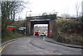 Railway bridge at the end of Sandhurst Rd