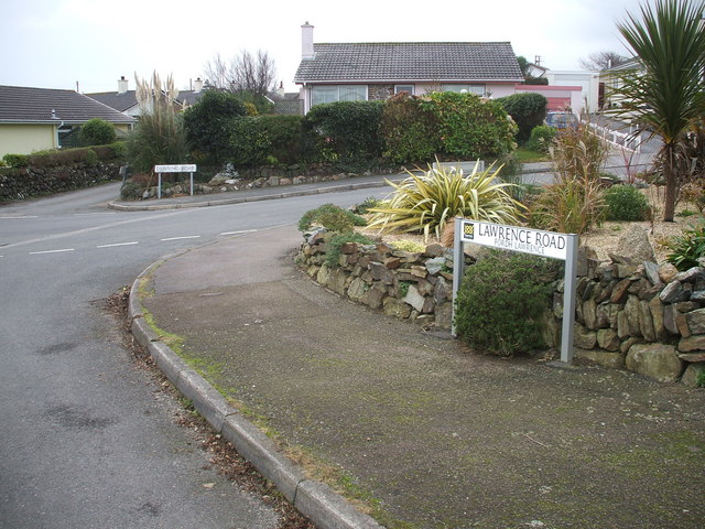 Junction of Lawrence Road with Durning Road and Polbreen Lane