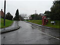 Tarrant Keyneston: postbox № DT11 45 and phone, St. Richard?s Close