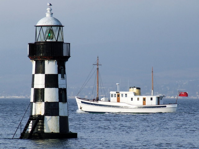 St Just passing Perch Lighthouse