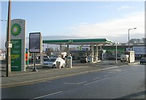 SE2534 : BP Filling Station - Henconner Lane, Bramley by Betty Longbottom