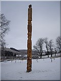 NJ3612 : Snow pole! by Stanley Howe