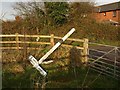 Upended signpost, Little Toms