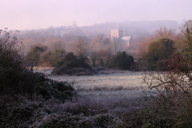 View across the water meadows towards St Cross