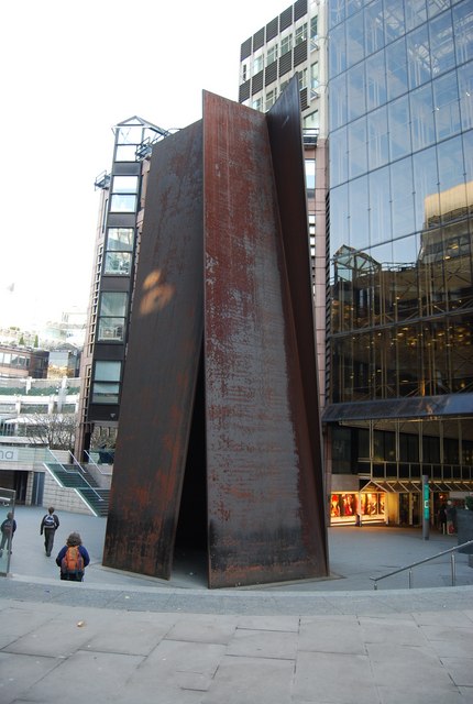 Large metal sculpture near Broadgate... © N Chadwick cc-by-sa/2.0 ...